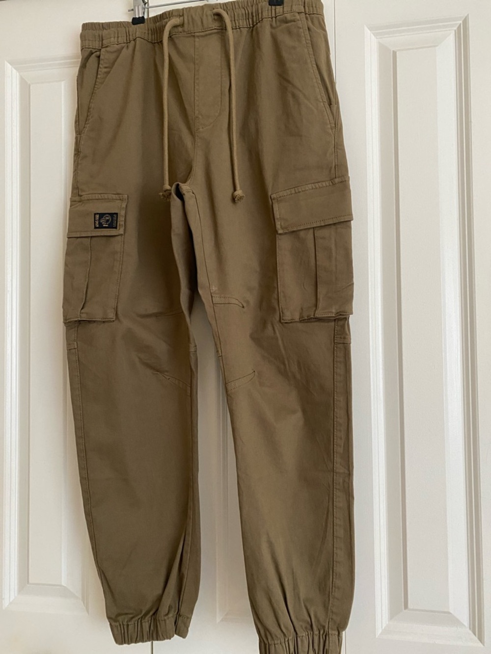 Men's Zara Cargo Jogger Pants in Olive Brown - Casual Utility Style